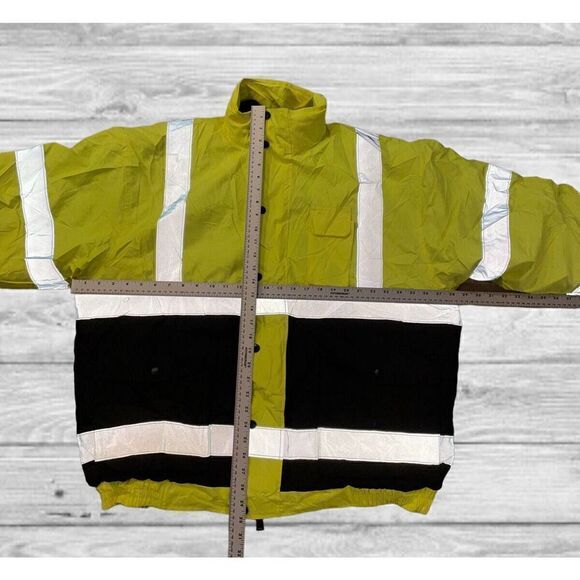 UTILITY PRO WEAR MEN SZ XXL HIGH VIZ REFLECTIVE FULL ZIP INSULATED WORK JACKET - Picture 4 of 8